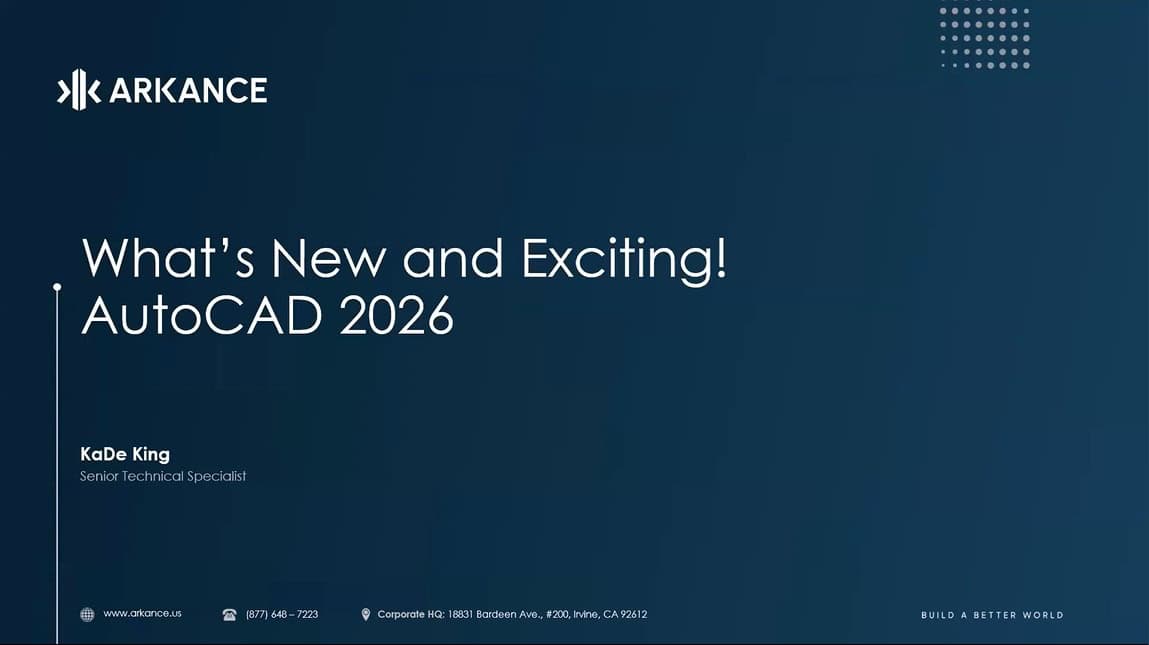 Whats new and exciting in AutoCAD 2026 webinar