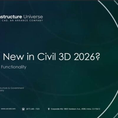 Learn what's new in Civil 3D 2026 - watch webinar ondemand.