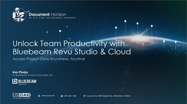 Bluebeam Studio and Cloud webinar ondemand video